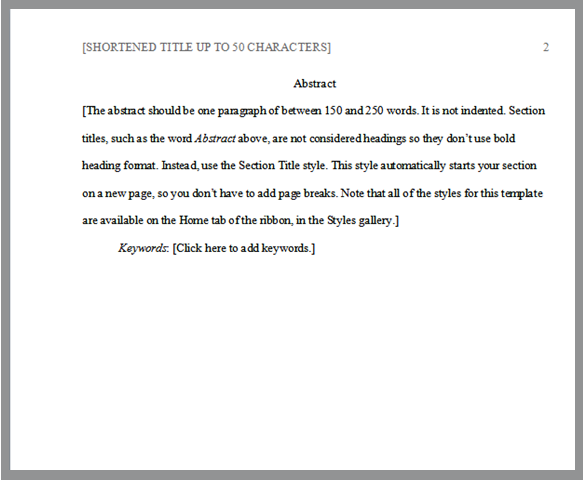 How To Use Keywords In An Abstract